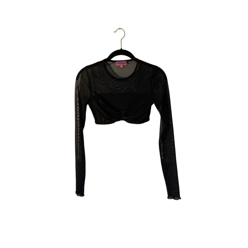 Edikted women’s black fitted black whimsigoth Gothic top small